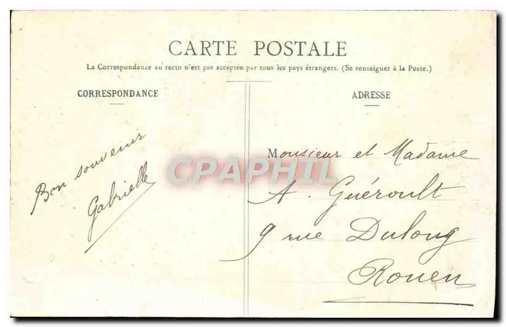Pont-l'Évêque — La Place du Théâtre — Chiche Granges, Phot. Lab. à Pont-l'Évêque - Verso