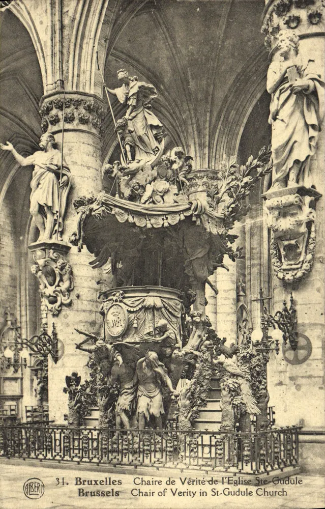 Brüssel - Predigerpult der Kirche Saint Gudule — Calkert, Nr. 31 - Vorderseite