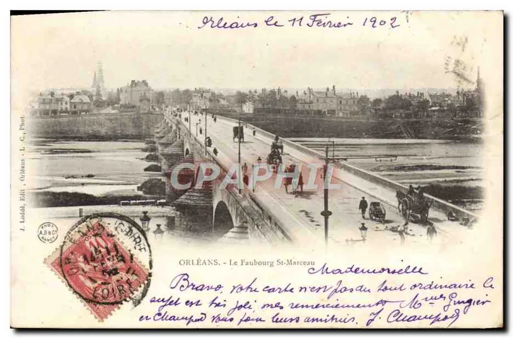Orléans - O Faubourg St-Marceau — J. Laddh, Edição - Orléans, Fotografia — número de série não visível - Frente
