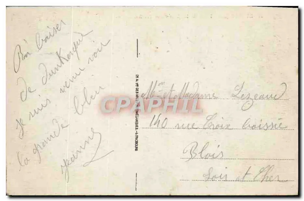 Dunkirk — Place du Mink und Place des Américains — unbekannter Verlag, Nr. 24 - Rückseite
