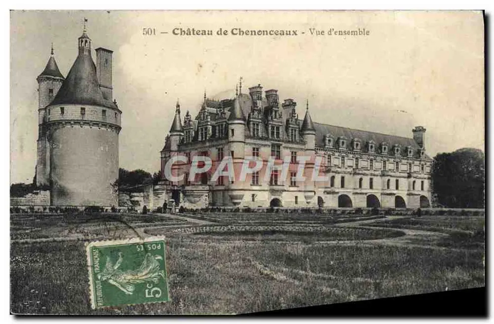 Château de Chenonceaux — Vue d'ensemble — Éditeur : 501 - Frente