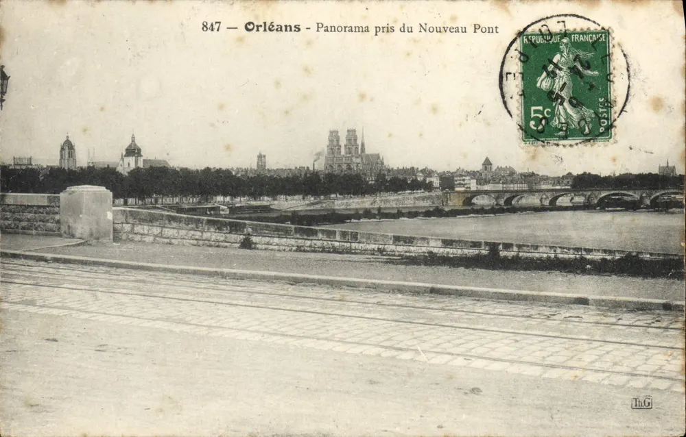 Orléans - Panorama vom neuen Brücke — Serie 847, Verlag Th.G - Vorderseite