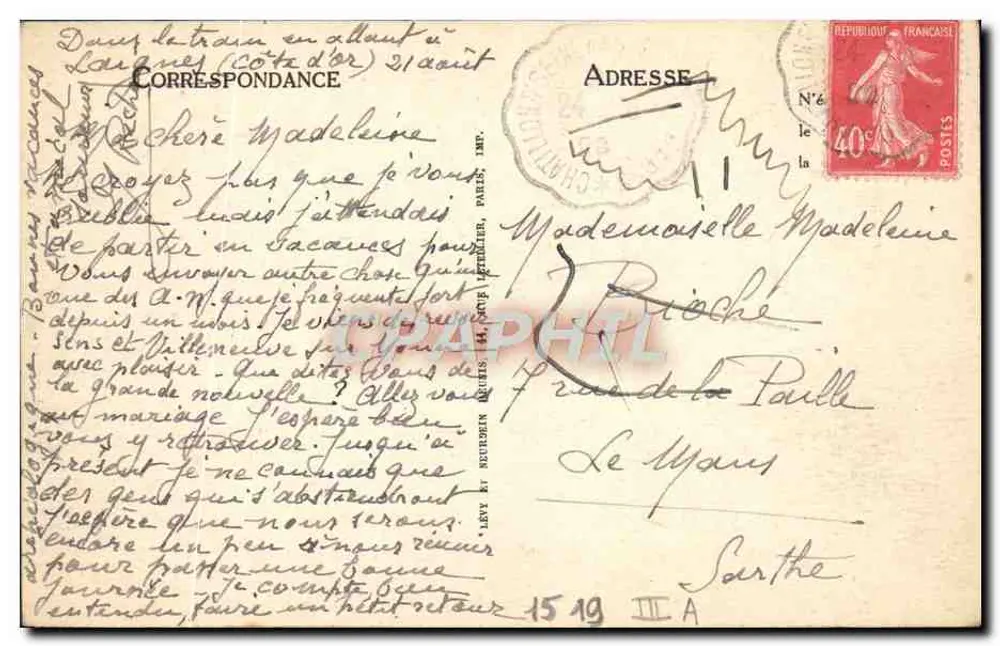 SENS — Abside da Catedral — L.L. - Verso