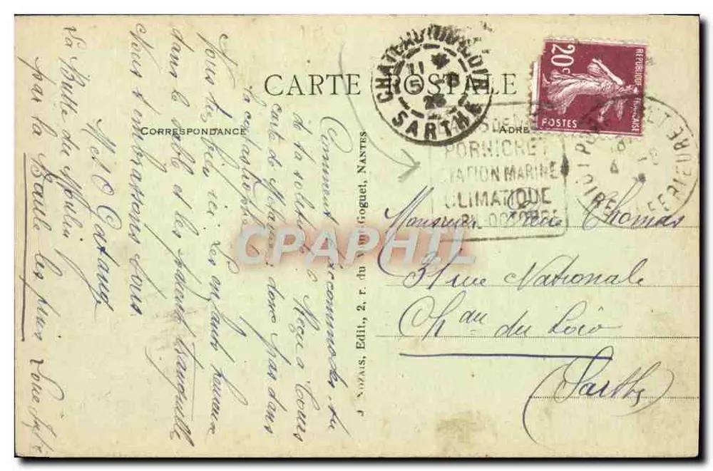 La Baule-les-Pins — Eingang zum Park der Dryades — J. X. MAUS, Verlag - Rückseite