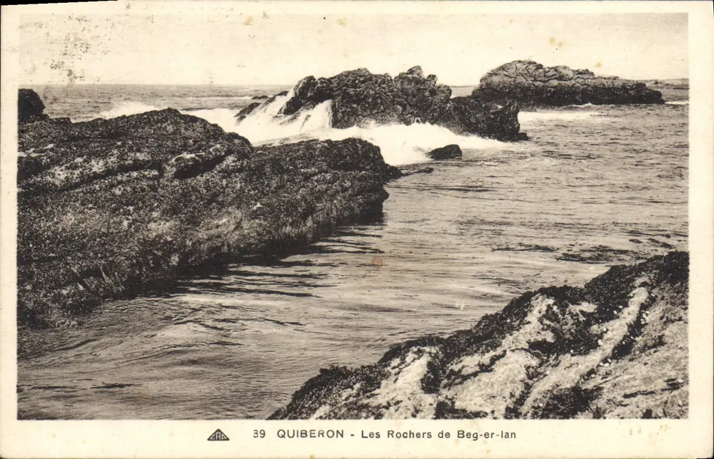 Quiberon - Les Rochers de Beg-er-lan — Verlag ARA, n° 39 - Vorderseite
