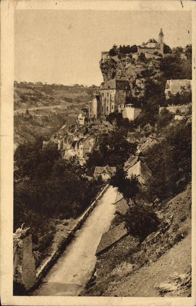 Rocamadour — Aussicht auf das Bergdorf — Ausgabe von Librairie Vernet - Vorderseite