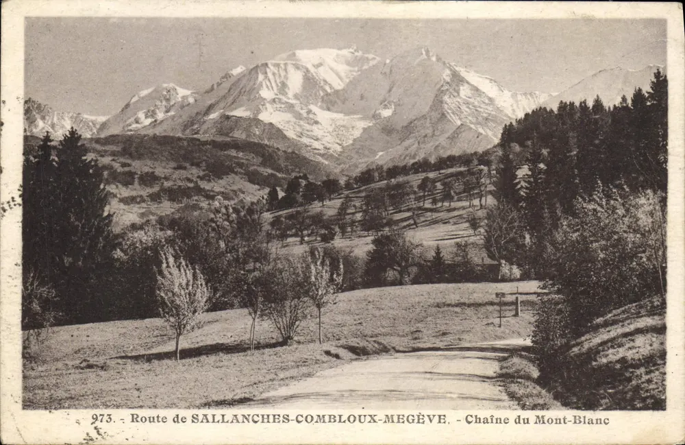 Route de Sallanches-Combloux-Megève — Kette des Mont-Blanc — Nr. 973 - Vorderseite