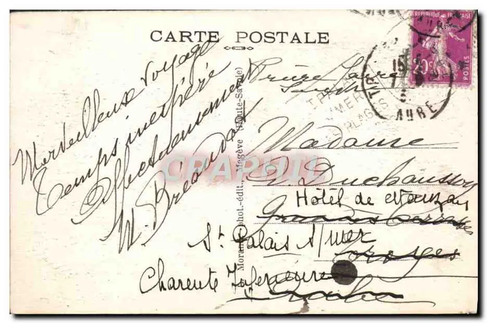 Route de Sallanches-Combloux-Megève — Kette des Mont-Blanc — Nr. 973 - Rückseite