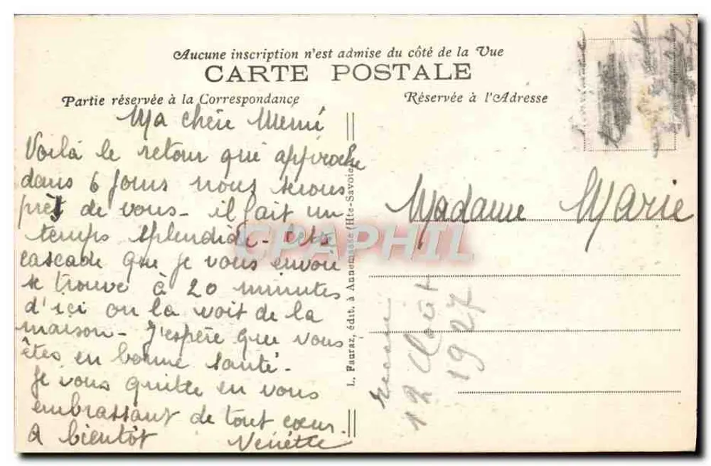 A Cachoeira do Nant-Dant — Samoens (Alta Saboia) — G.R. 391 - Verso