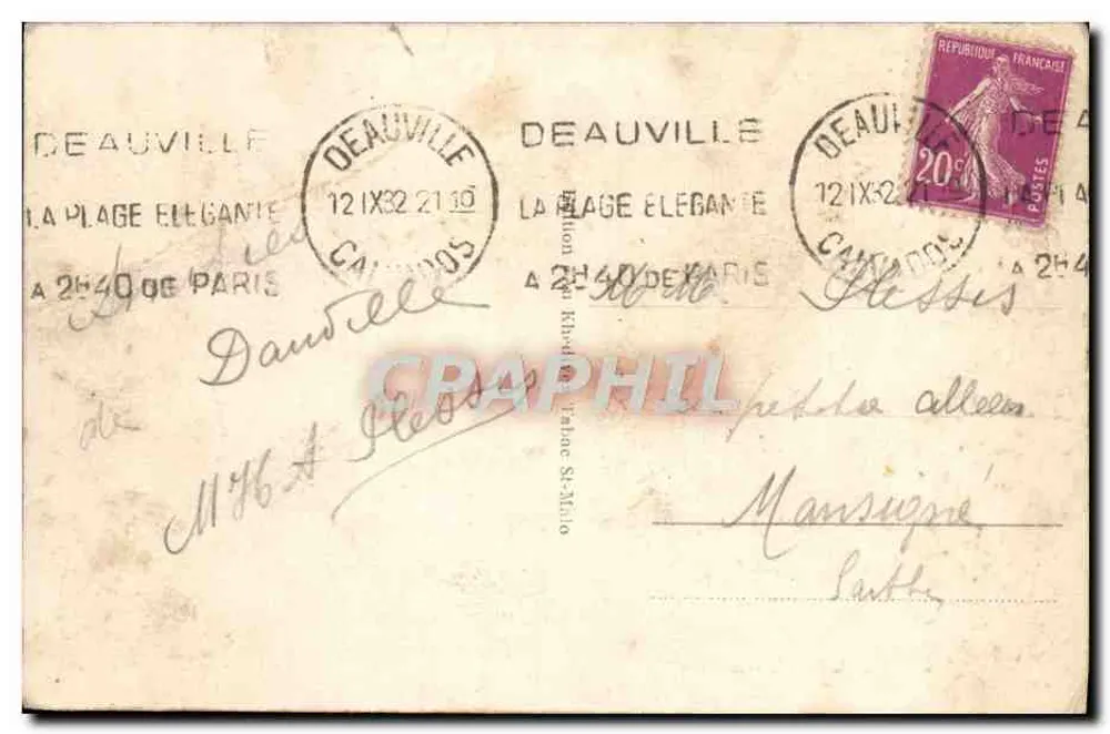 St-Malo - L'Avant-Port — vue du port avec nombreux bateaux — éditeur impr. sur la carte n°57 - Verso