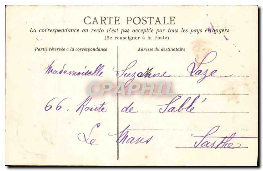 Der Felsen von « l'ierre Percée » — Ansicht des Perchtenfels bei Ebbe — Sammlung Delaunau, n°237 - Rückseite