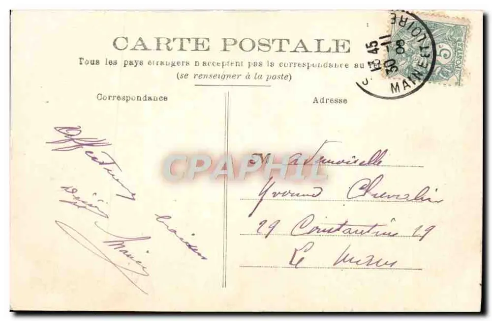 Saumur (M.-et-L.) — Quai de Limoges — Fr. Vuelcker, fot. Saumur, déposé - Verso