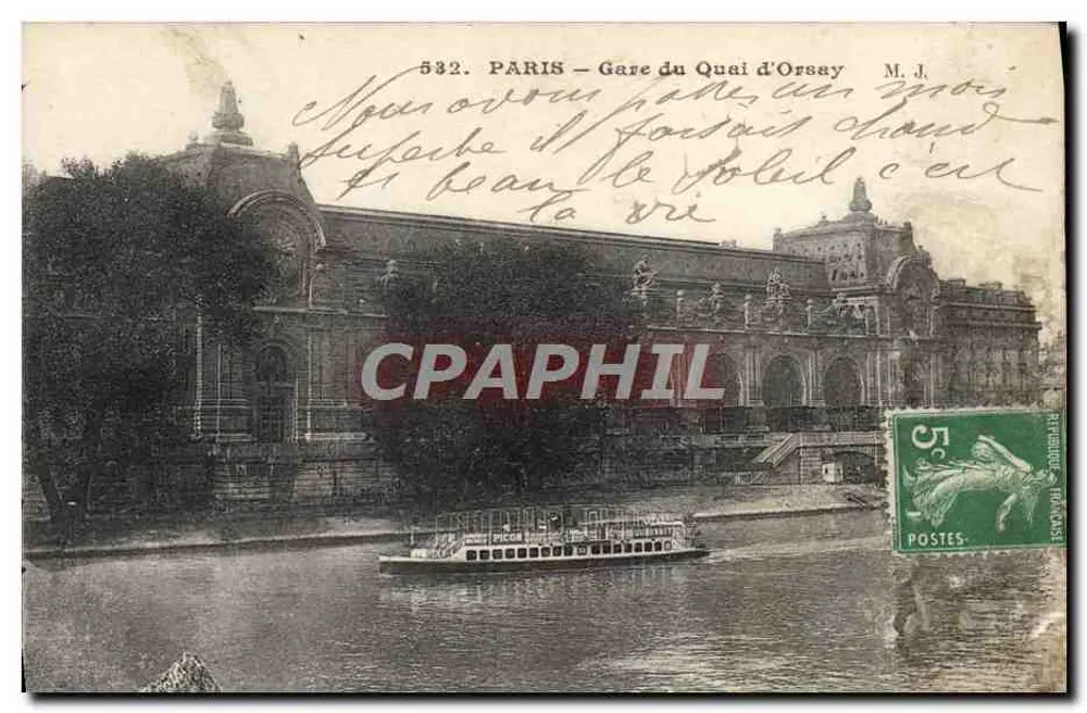 Paris – Bahnhof Quai d'Orsay — M. J. — Nr. 532 - Vorderseite