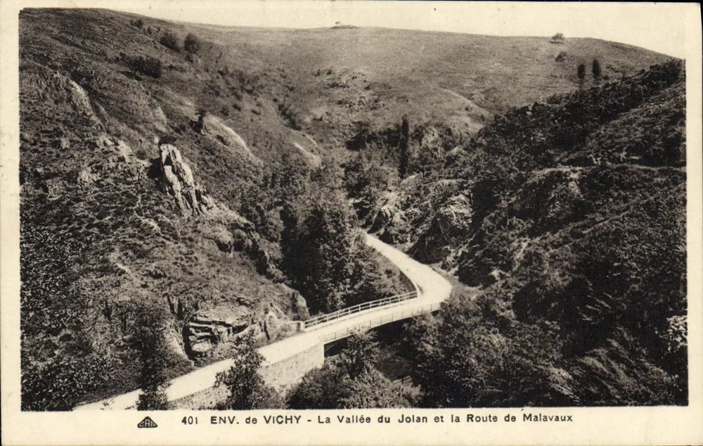 ENV. de VICHY - La Vallée du Jolan et la Route de Malavaux — Verlag ARA, Nr. 401 - Vorderseite