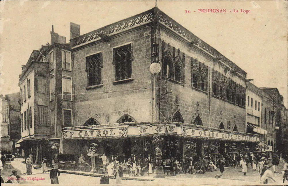 Perpignan - La Loge — Grand Café de France — F. Cayrol - Frente