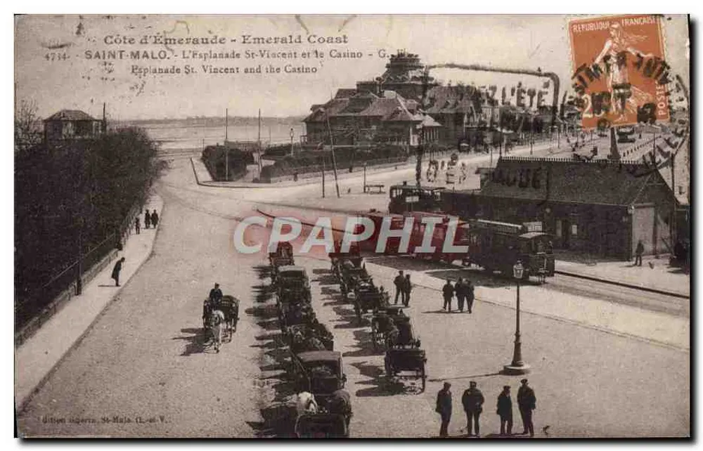 Saint-Malo - Die Esplanade St-Vincent und das Casino — Edition Sigeria, Saint-Malo (L. et V.) - Vorderseite