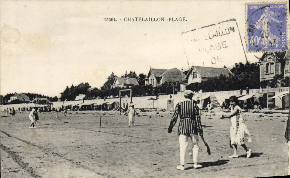 Châtelailly-Plage — praia animada — editor desconhecido, n° 15564 - Frente