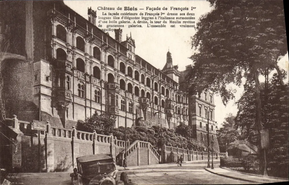 Schloss Bleis — Fassade von François Ier — L. Lenormand, Orléans - Vorderseite
