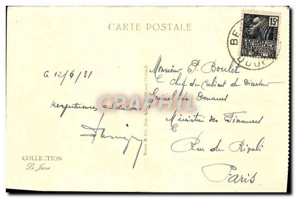 Besançon-les-Bains — Ansicht von Fort de Brégille — n° 2609 - Rückseite
