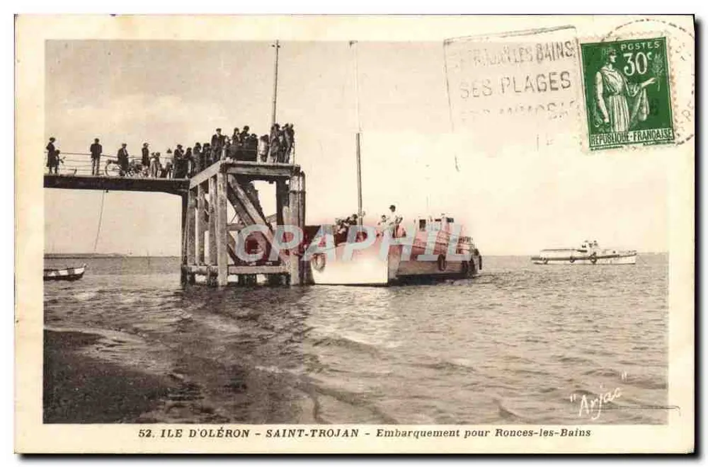 Île d'Oléron - Saint-Trojan — Abfahrt nach Ronces-les-Bains — Verlag Arjac - Vorderseite