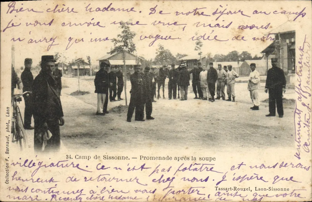 Camp de Sissonne — Promenade après la soupe — F. Barnaud, phot. Laon - Vorderseite