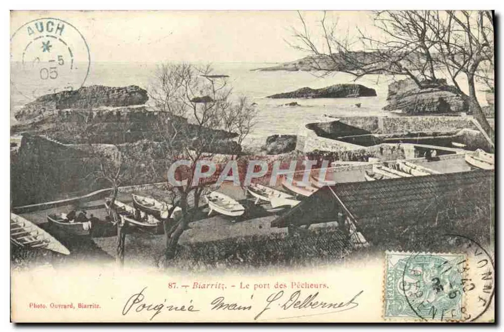 Biarritz - O porto dos Pescadores — Foto Ouvrard, Biarritz, n°87 - Frente