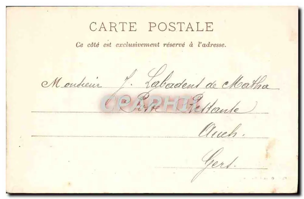 Biarritz — O Sémaphore e o Ponte Velho — Foto Ouvrard, n°72 - Verso