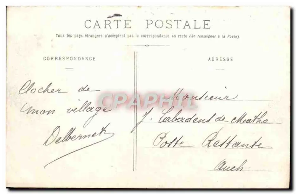 Mérignac (Gironde) — Igreja de São Vicente e a praça — Henry Guillier, 31, 42 bis e 44, rue Fornoue. - Verso