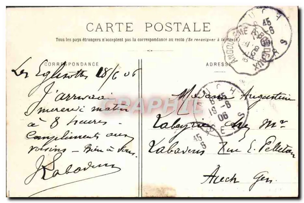 Die Eglisottes, nahe Coutras — Der große Brücke über die Dronne — Henry Guillier, 34, 42 bis und 44, rue Fonneuve - Rückseite