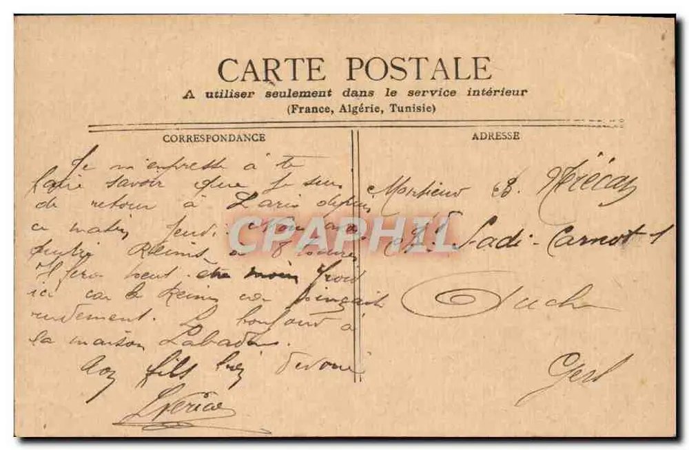 Paris - A Madeleine & Rue Royale — editor não visível, número de série ilegível - Verso