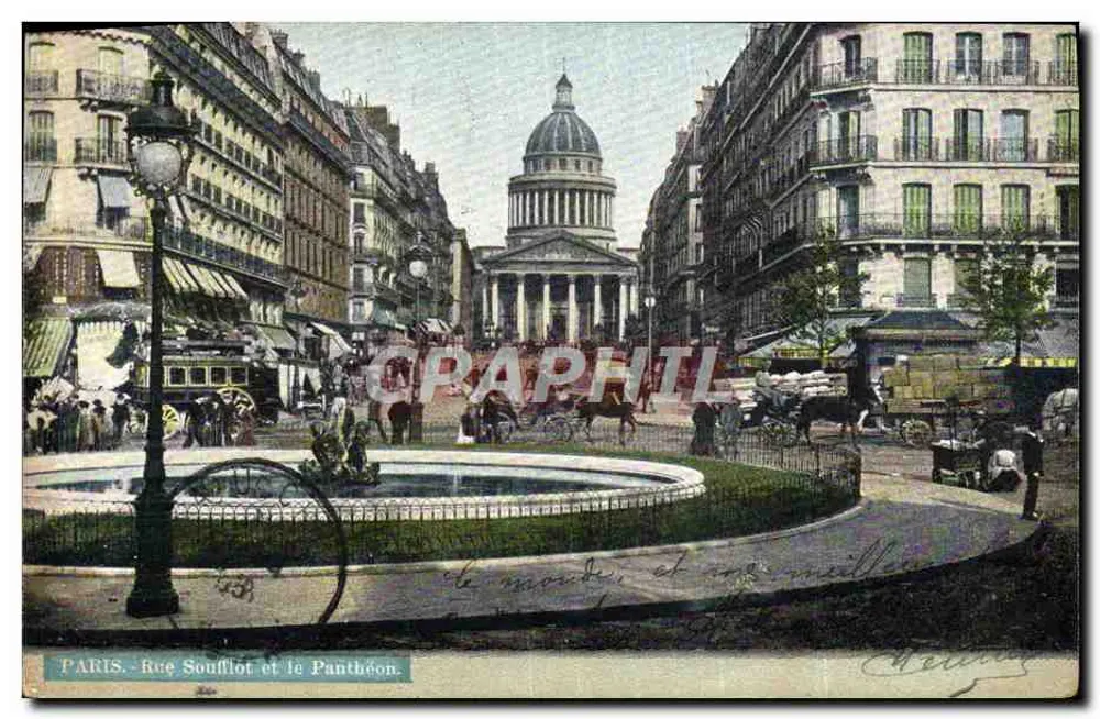 Paris - rua Soufflot e o Panteão - Frente