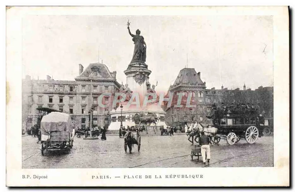 Paris — Place de la République — B.P. Déposé - Frente