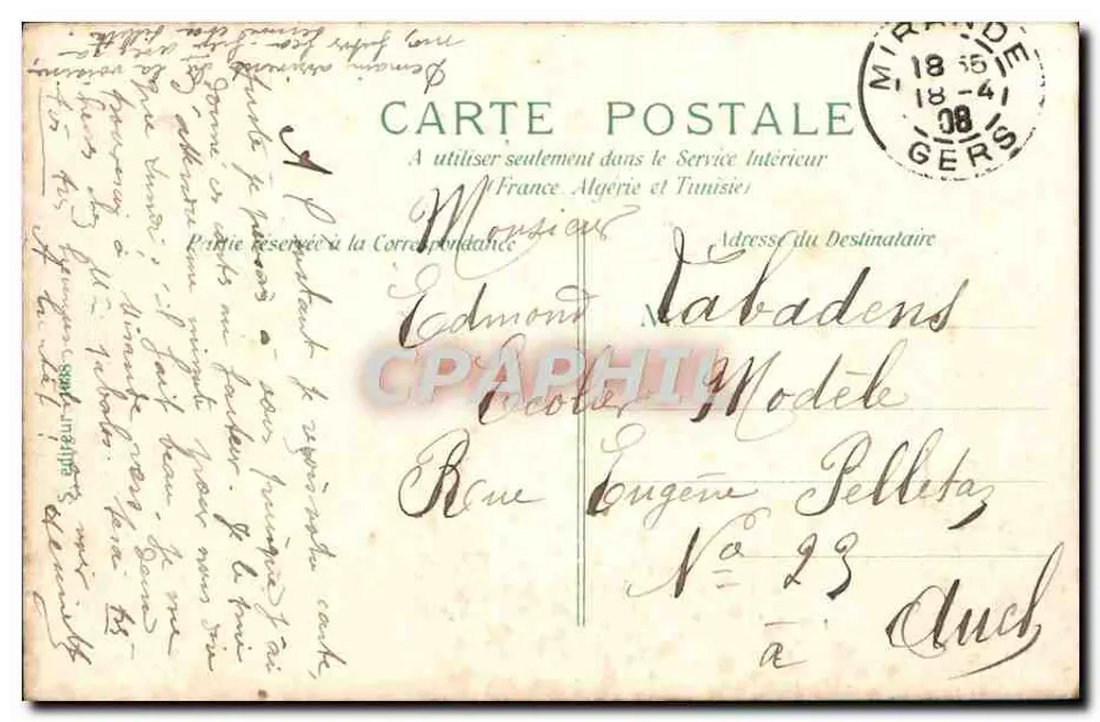 PARIS - Säule der Bastille — Verlag nicht sichtbar, Seriennummer nicht lesbar - Rückseite