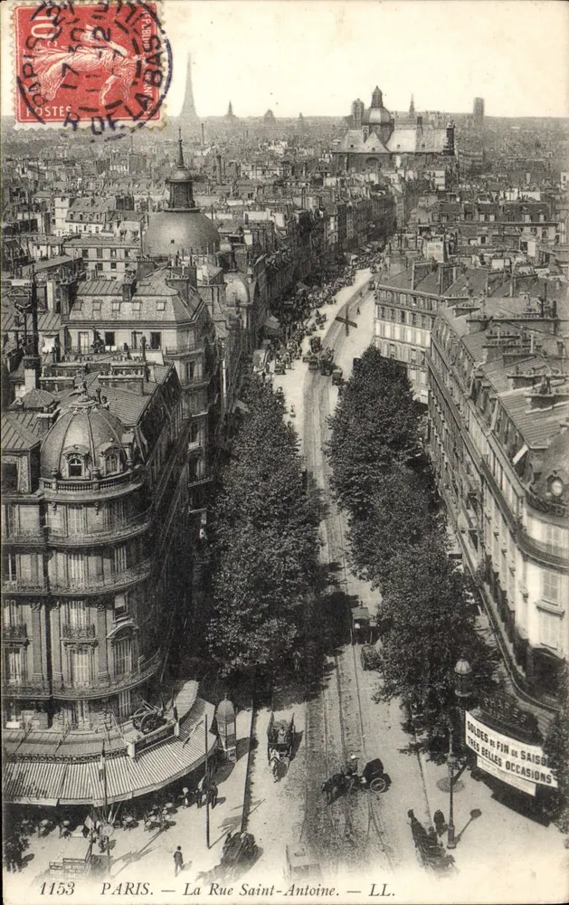 Paris — A Rue Saint-Antoine — LL. — N° 1153 - Frente