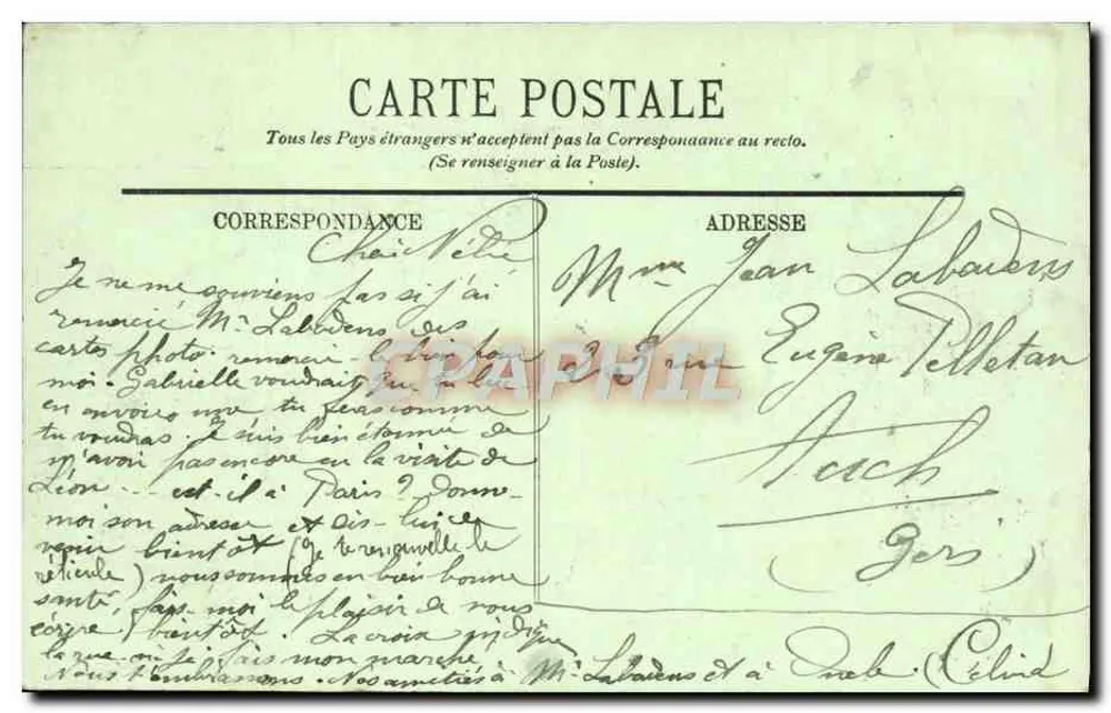 Paris — A Rue Saint-Antoine — LL. — N° 1153 - Verso