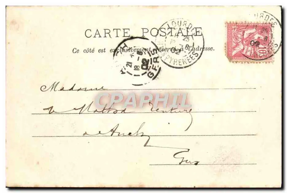 Lourdes — Esplanade du Rosaire — L.M.L. n°21 - Verso