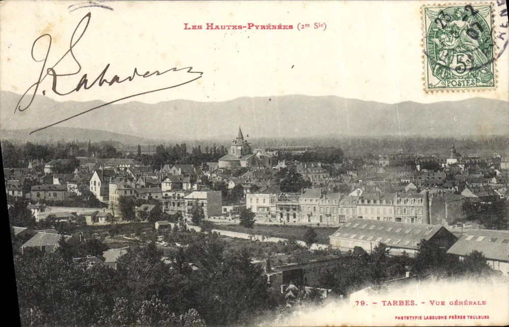 Tarbes — Vista geral — Fototipia Labouche Frères Toulouse - Frente