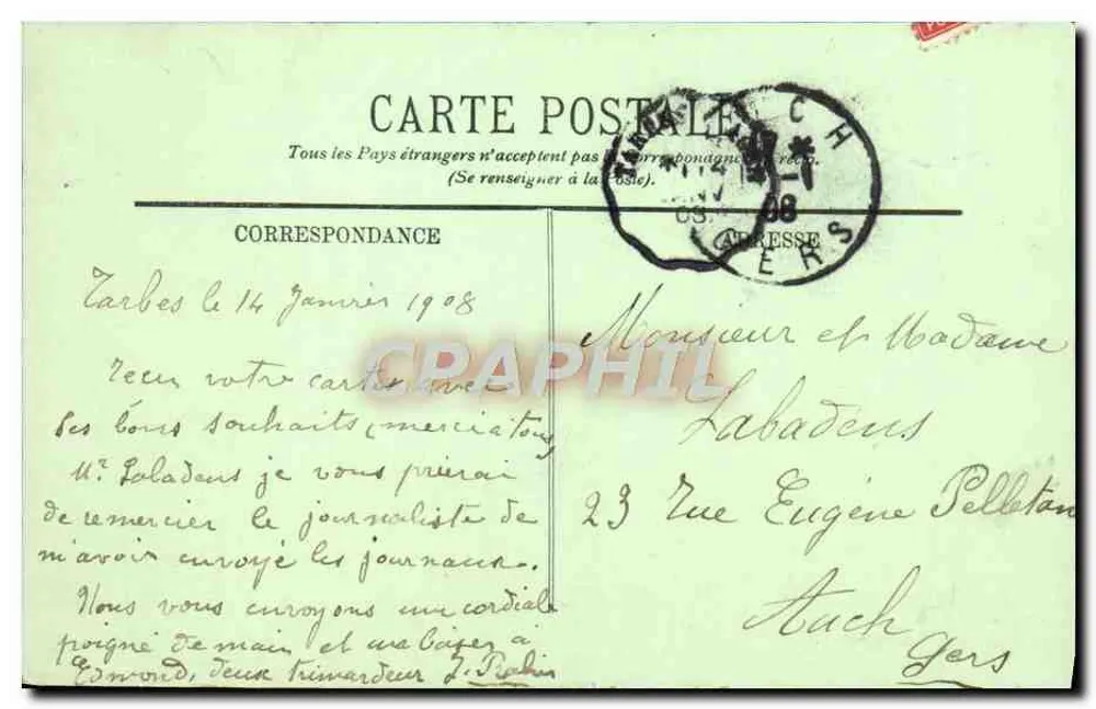 Tarbes — L'Inondation, piazza Maubourguet — editore LL. n°49 - Verso