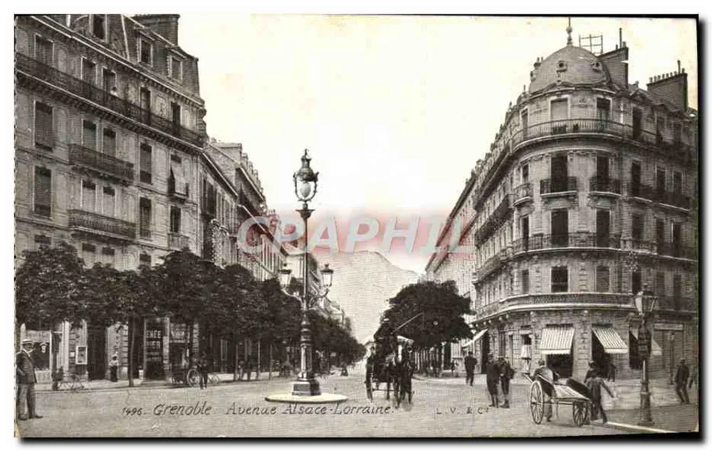Grenoble - Avenida Alsace-Lorraine — L.V. & C°, n° 1496 - Frente