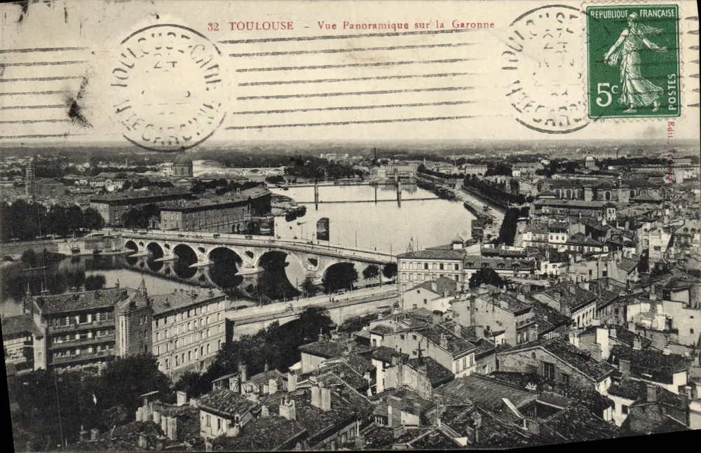 Toulouse — Panoramablick auf die Garonne — unbekannter Verlag, Seriennummer 32 - Vorderseite