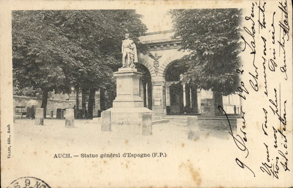 ऑछ — स्पेन के सेनापति की प्रतिमा (एफ.पी.) — विलोट, एडिट, ऑछ - आगे