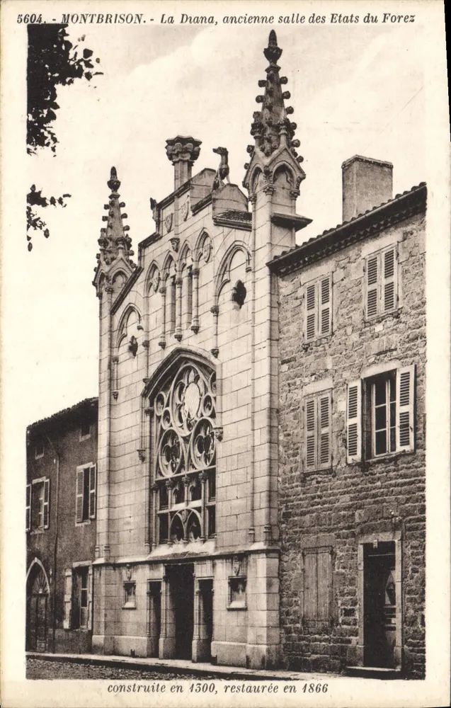 Montbrison - La Diana, ehemalige Sitzungshalle der Forez — errichtet 1500, restauriert 1866 — Édition La Cigogne, Vichy - Vorderseite
