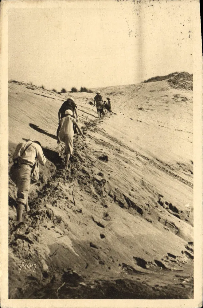 Arbeiter auf einer Düne — Côte d'Argent, Arcachon — Art Edition Yvon - Vorderseite