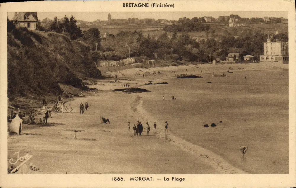 मोर्गट (फिनिस्तेर) — समुद्र तट — प्रकाशक जे. डोंबे, संख्या 1866 - आगे