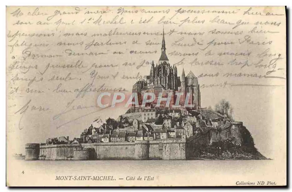 Mont-Saint-Michel — Ansicht von der Ostseite — Collections ND Phot. - Vorderseite
