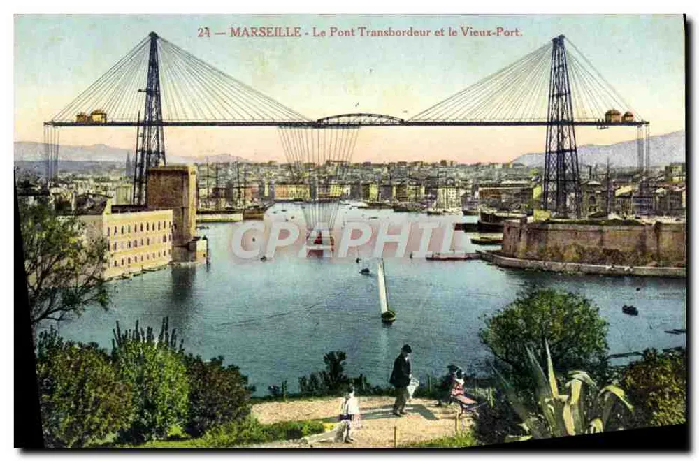 Marseille - Der Transbordeur-Brücke und der alte Hafen — Edition Nouvelles Galeries, n°21 - Vorderseite