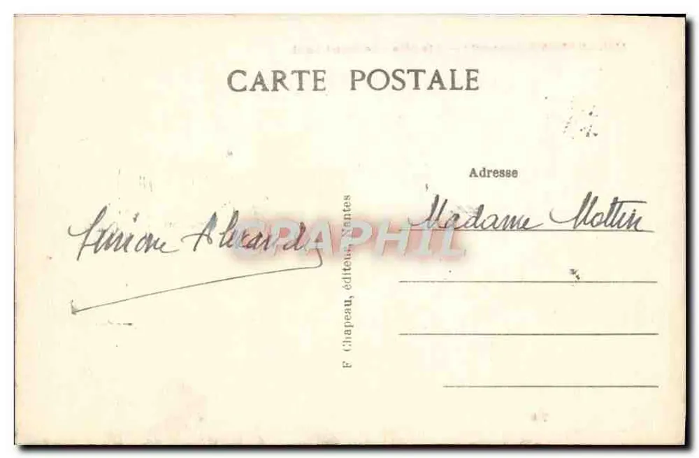 Le Croisic (Loire-Inf.) — À la Côte — Le Grand Autel — Éditeur F. Chapeau, Nantes - Verso
