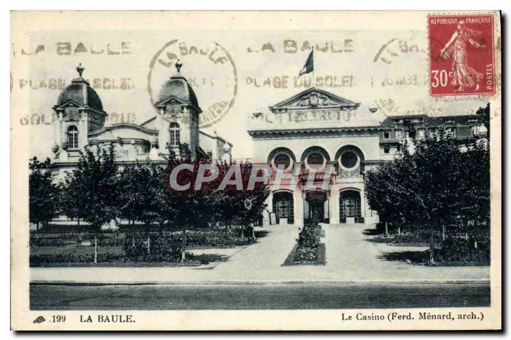La Baule — O Casino — Ferd. Ménard, arq. - Frente