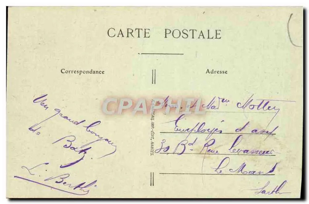 La Baule (Loire-Inf.) — Die Strände und der Qual bei Ebbe — 7. Meile - Rückseite