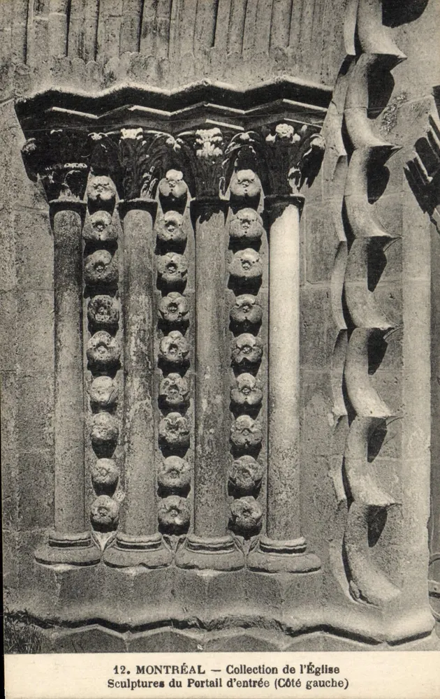 Montreal — Skulpturen des Eingangsportals (Linker Seite) — Sammlung der Kirche — Nr. 12 - Vorderseite
